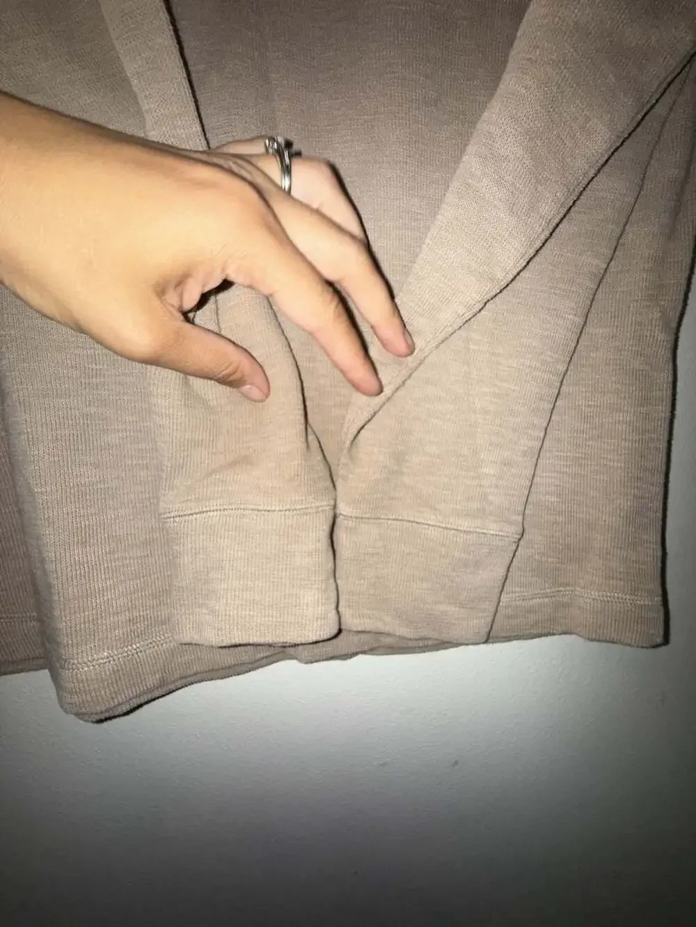 Banana Republic Long Sleeve Cotton Blend Crew Neck Thermal Sweater